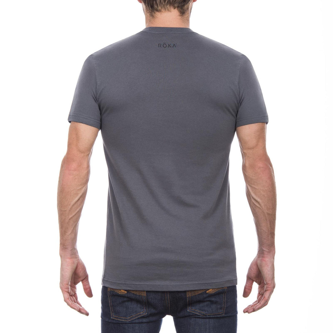 Dark Grey Mens Shirt Back